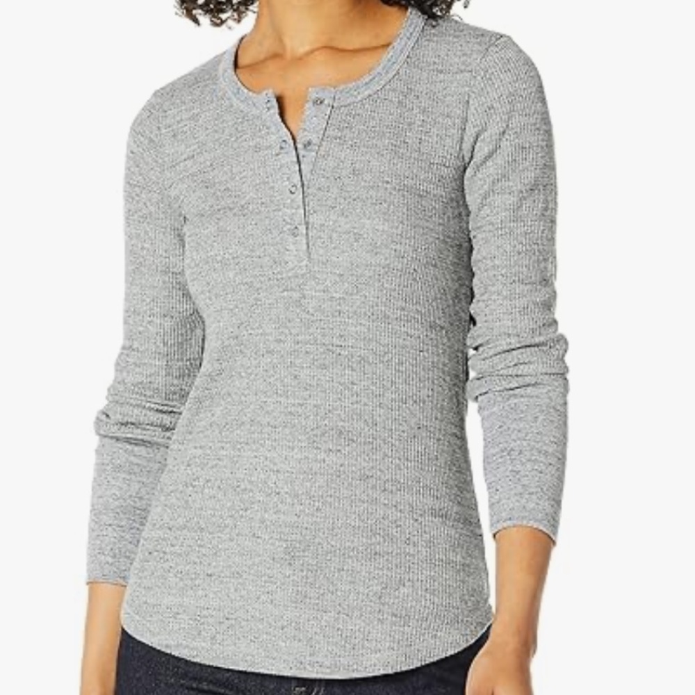 Splendid Women’s Long Sleeve Thermal Henley Shirt